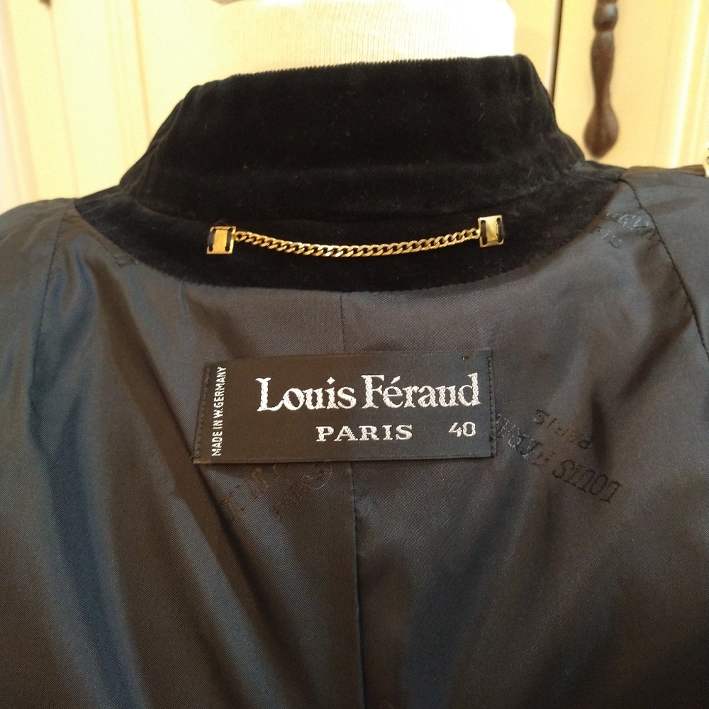 Louis Fe'raud Velvet Jacket Black Euro Size 40 US 10 - Picture 6 of 8